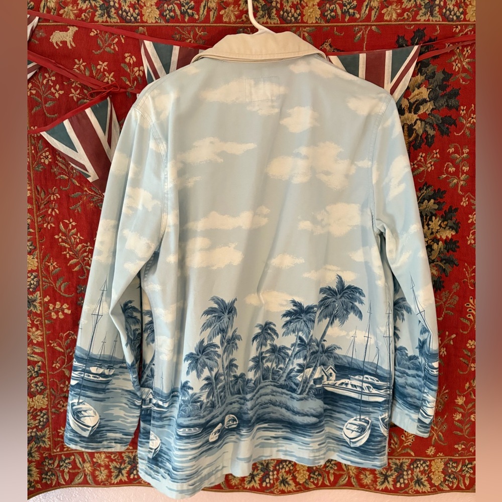 Ralph Lauren Naval Supply Company St Martin Tropical Boat Barn Coat Fish Palms - Picture 9 of 11